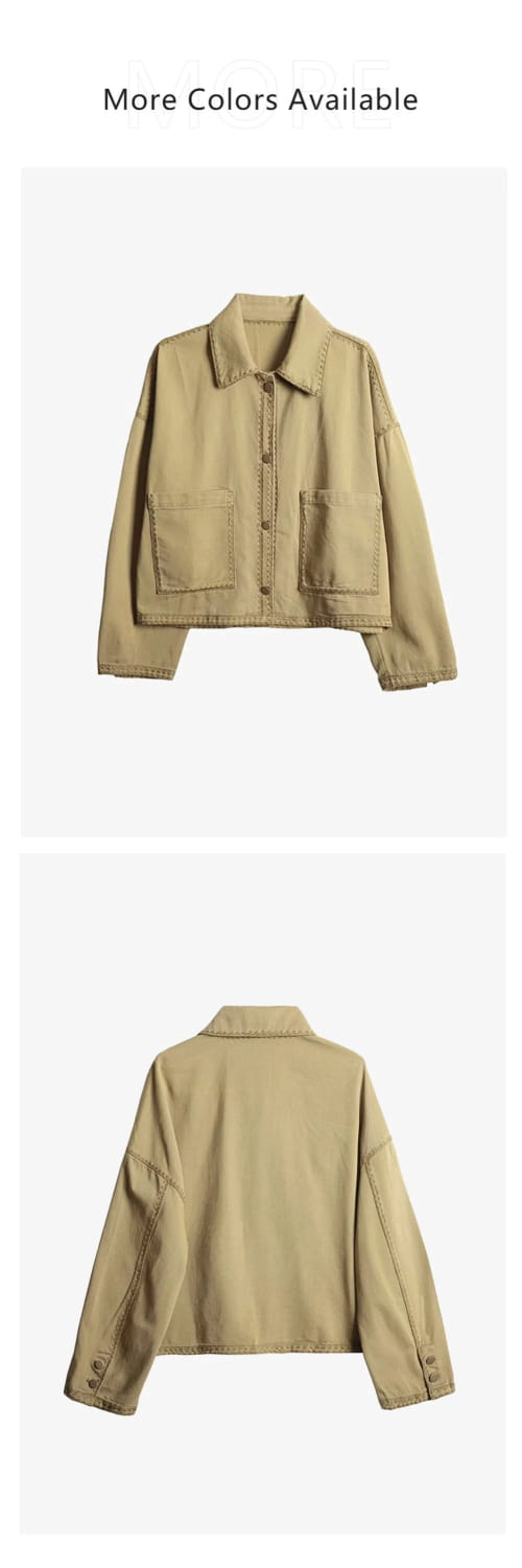 Women’s Loose Casual Polo Collar Long Sleeve Versatile Fashion Shirt Coat