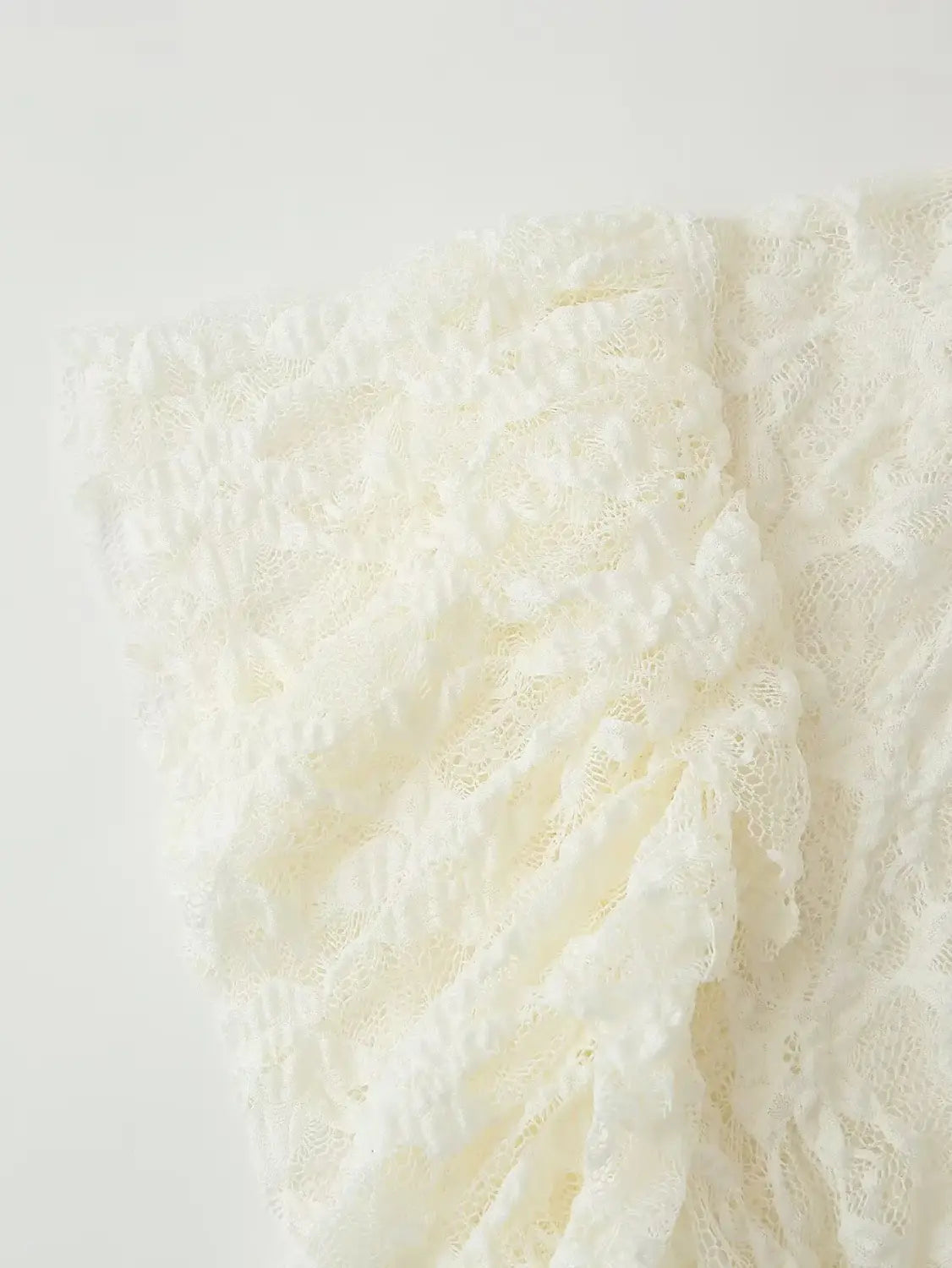 Women Bow Layered Lace Shirt Hollow V-neck