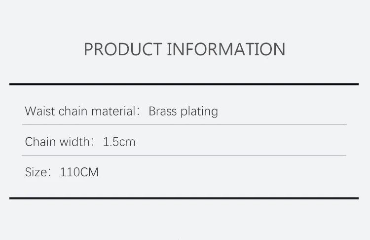 Round Light Gold Waist Chain Belt