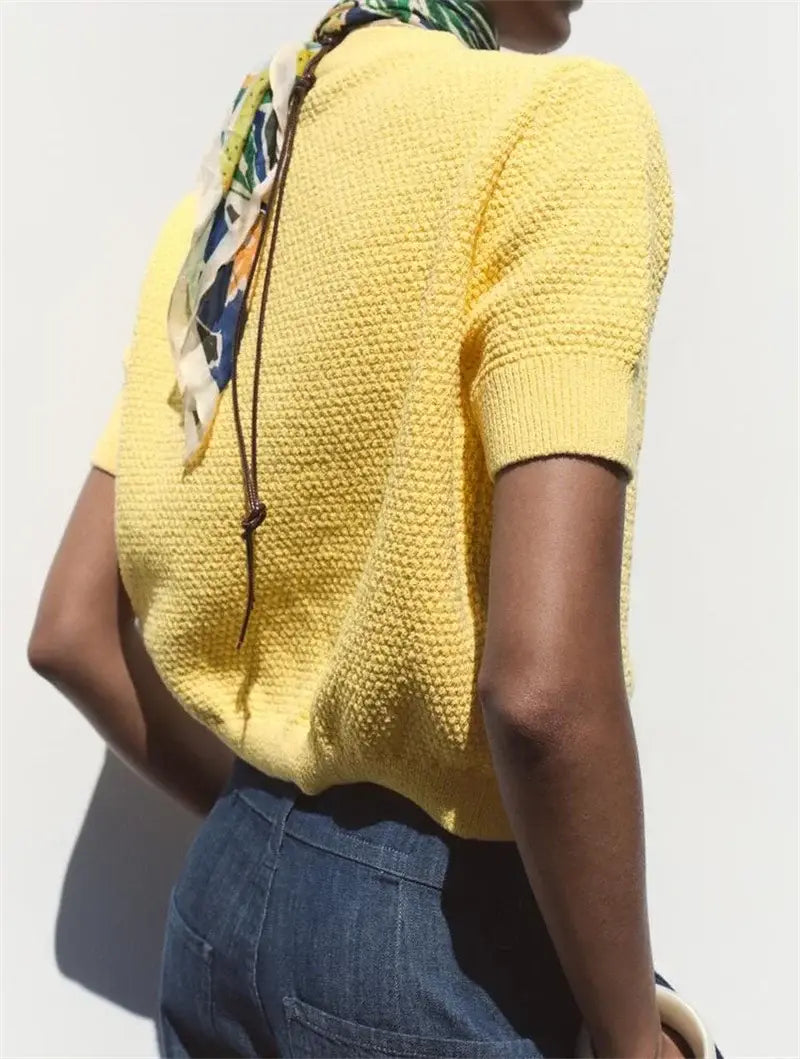 Women’s Cardigan Short-sleeve Knitted