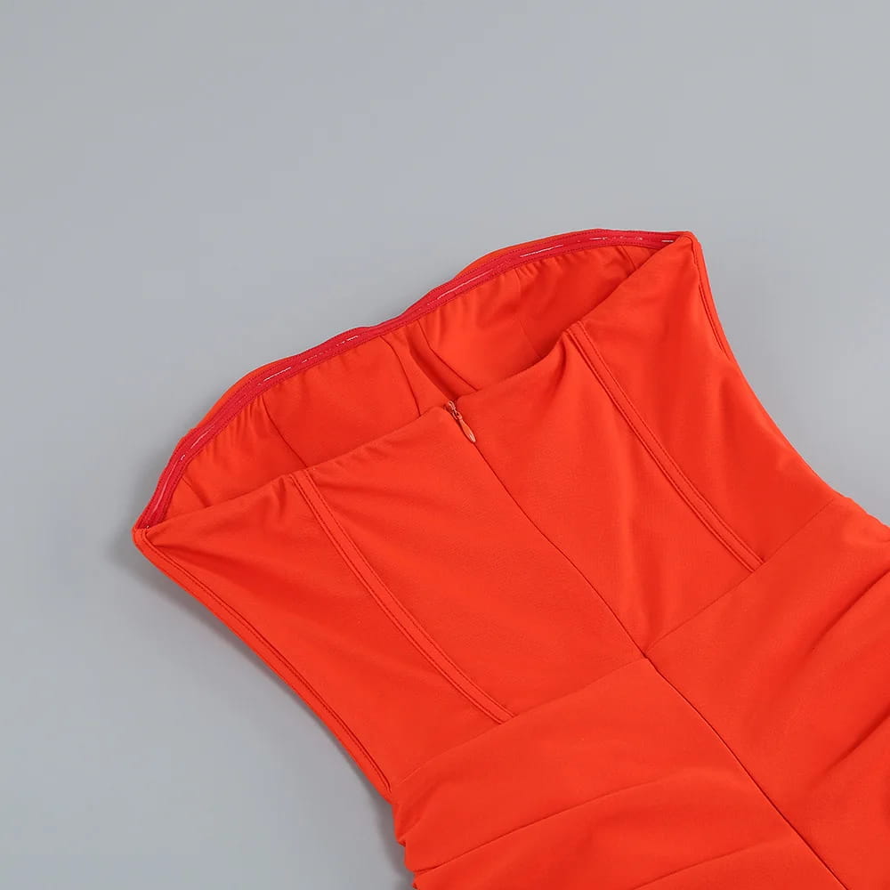 Luxury Evening Gown Strapless Banquet Dress