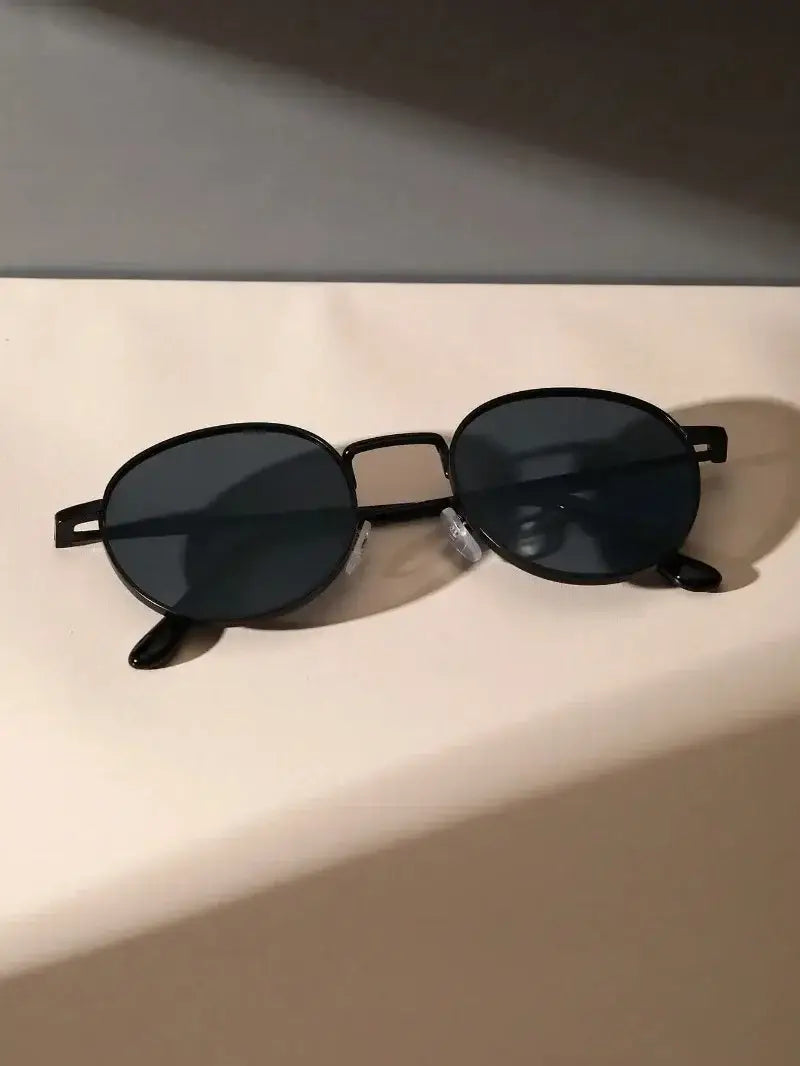 Metal Round Frame Vintage Casual Sunglasses