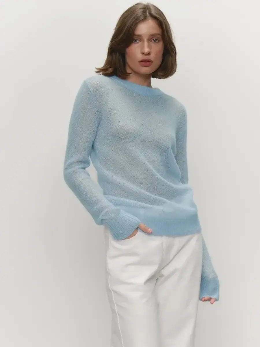 Women’s O-neck Elegant Slim Fit Sweater