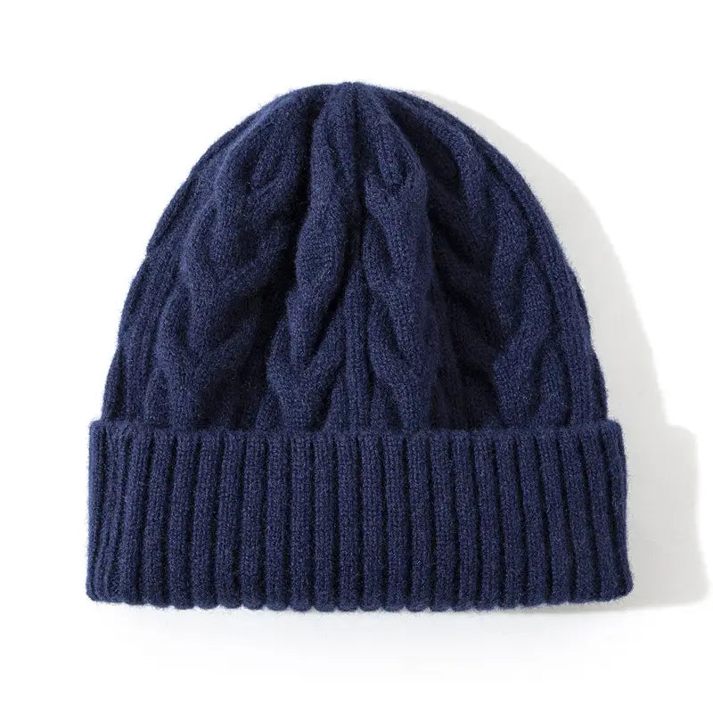 Pure Wool Cable Knit Beanies for Women