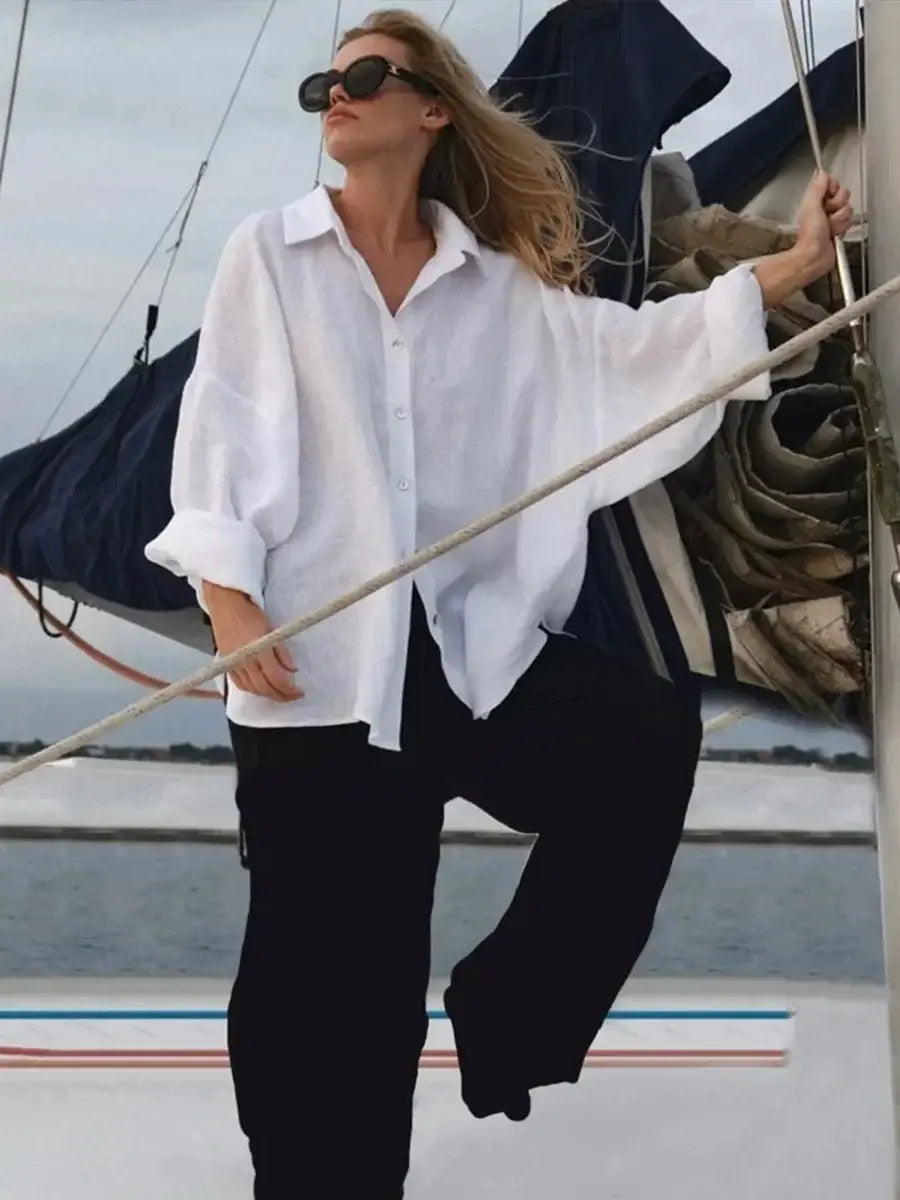 100% Cotton Versatile Lazy Casual Shirt Women’s