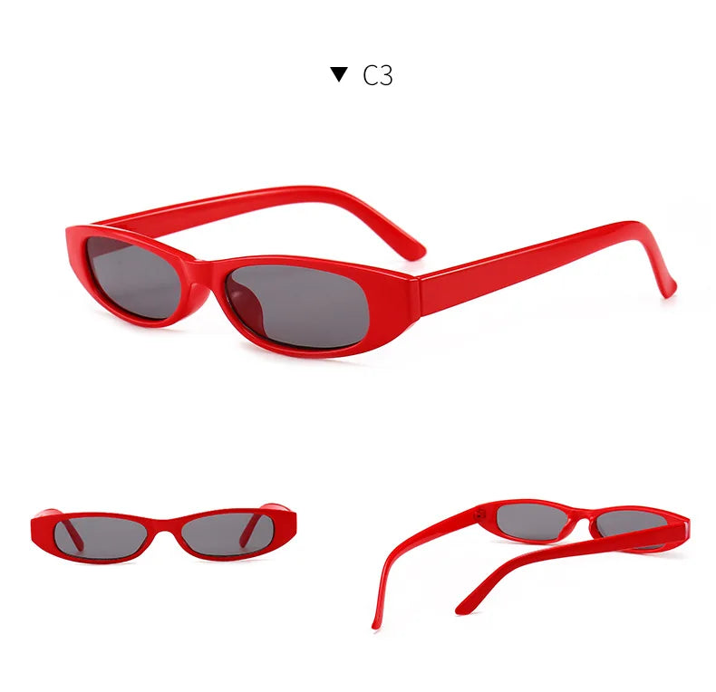 Popular Small Narrow Cat Eye Sunglasses Women