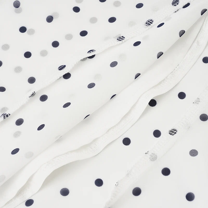 Polka Dot Floor-length Chiffon Skirt