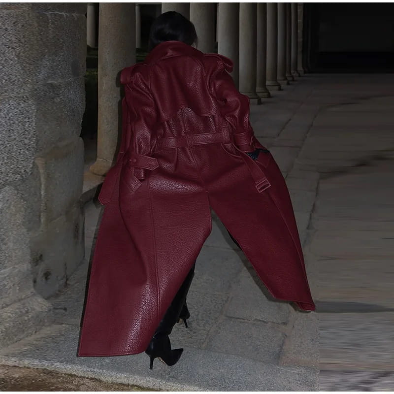 Retro Leather Women’s Coats