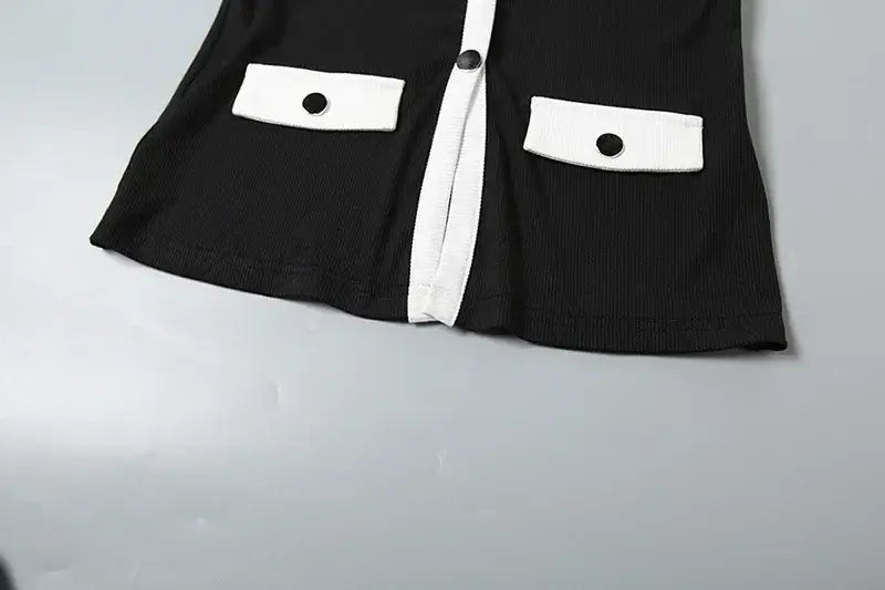 Women’s Shorts Sleeveless Cardigan Tank Top Slim Set