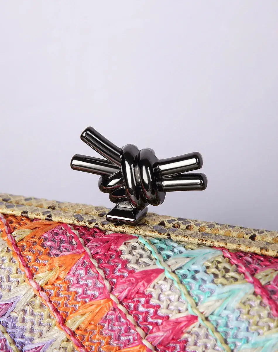 Women’s Straw Style Colorful Woven Clutch Bags