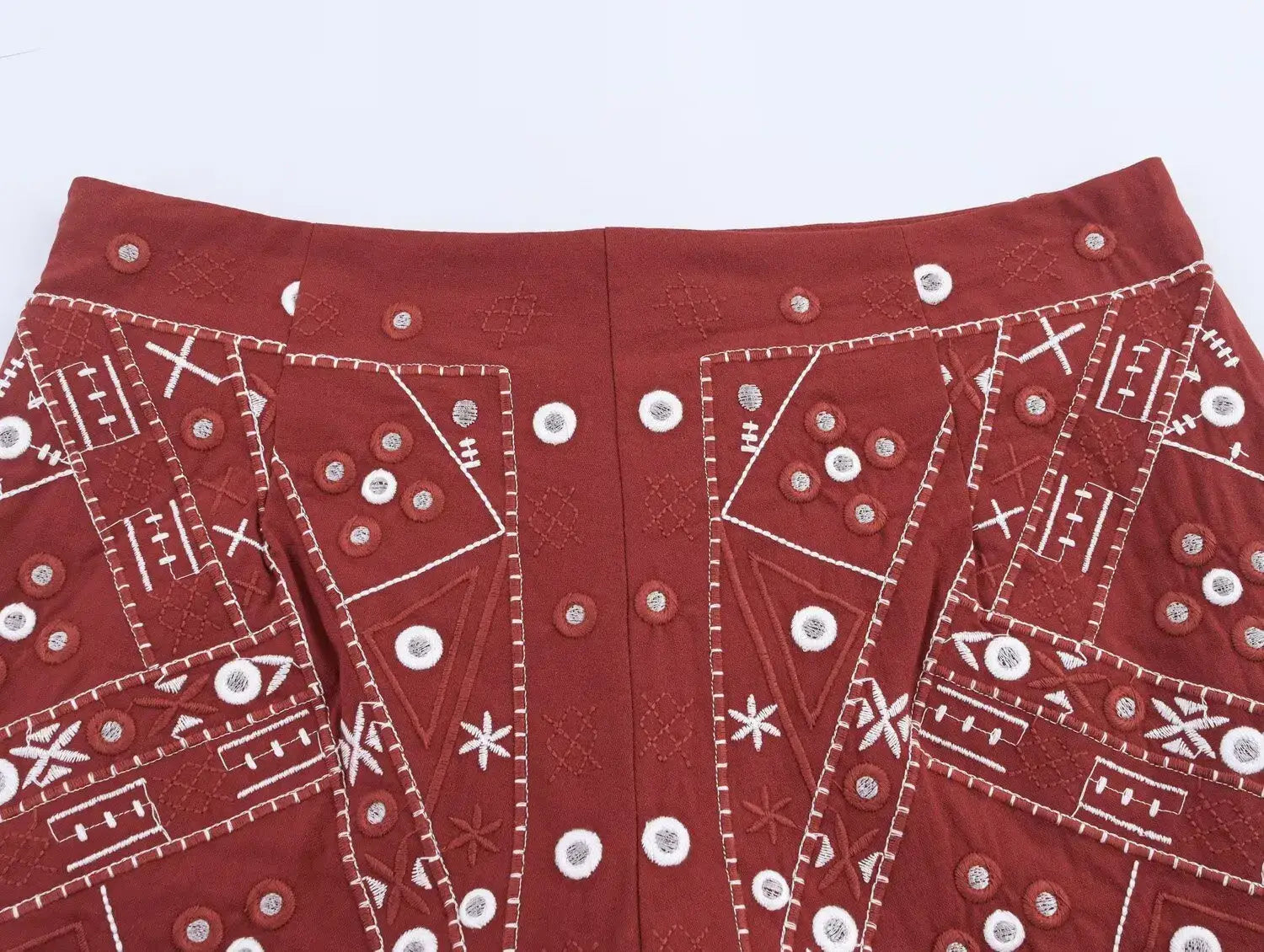 Women’s Casual Embroidered Sleeveless V-neck Short Vest Top + High Waist Shorts