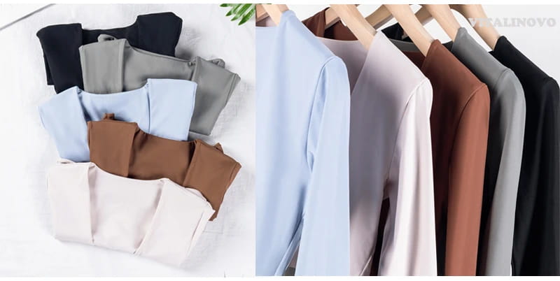 Long Sleeve Gym Crop Tops for Women