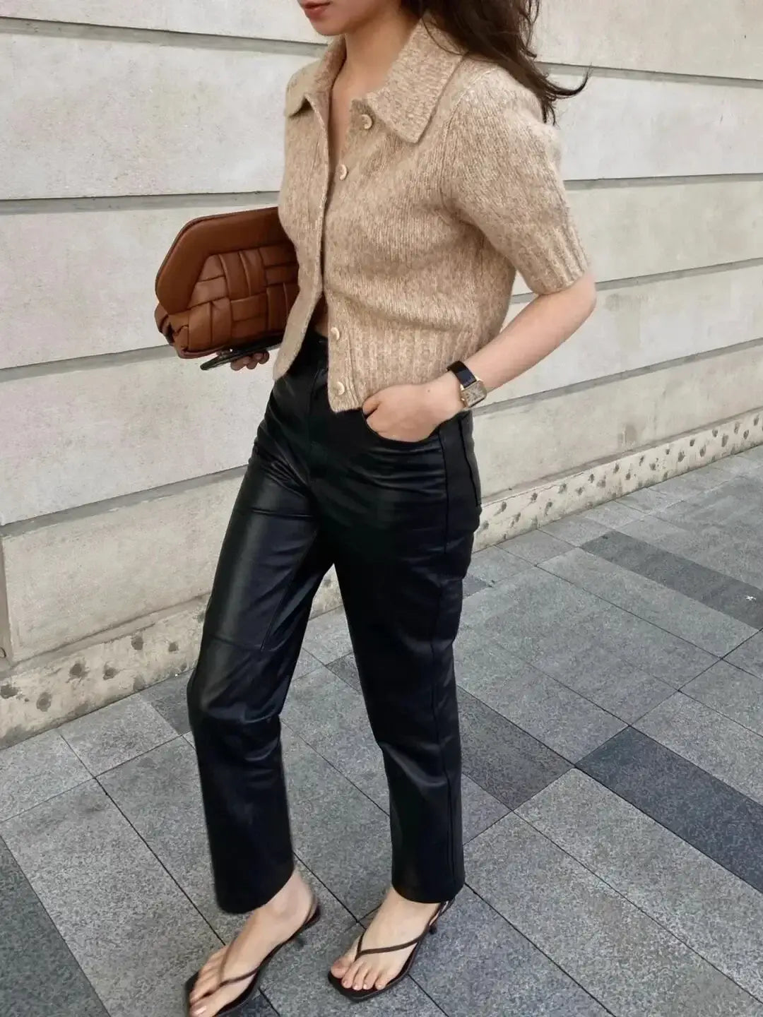 Retro Square Toe Clip Sandals