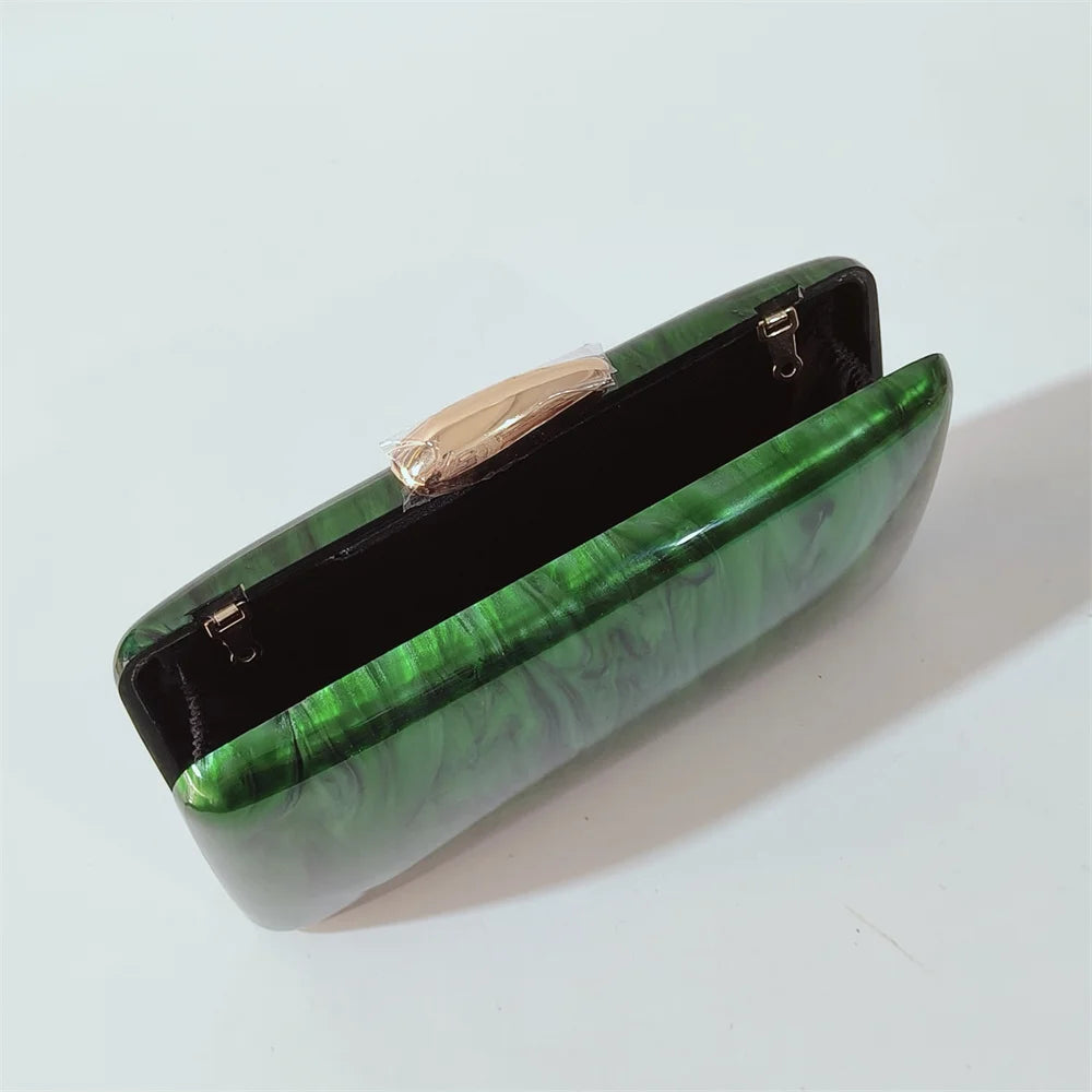 Marble Nude Handmade Textured Acrylic Evening Bag