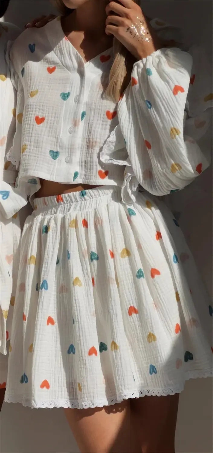 Spring Cotton and Linen Skirts Sets