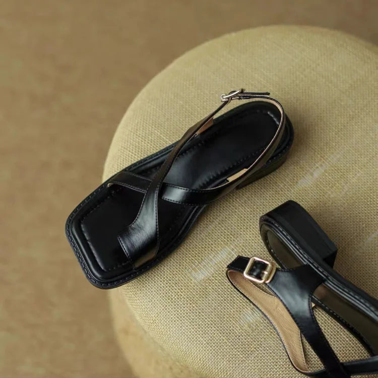 Women Sandals French Retro