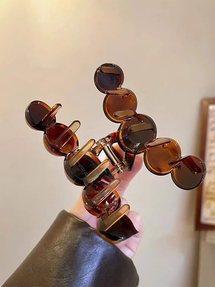 Retro Gradient Beaded Hair Claw