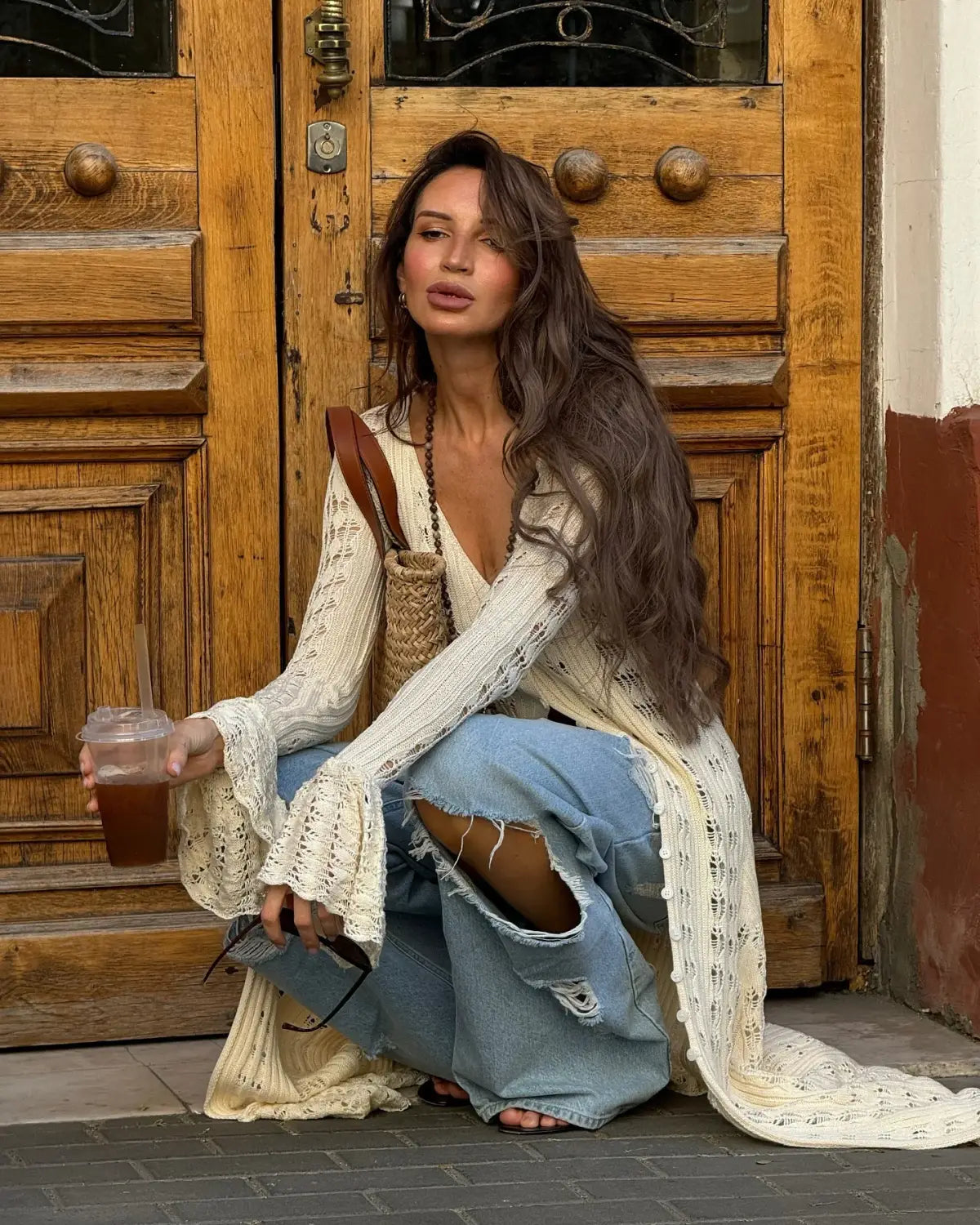 Fashion Hollow Knitted Dress For Women