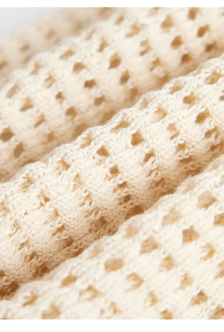 Hollow Linen Knitted Tank Top