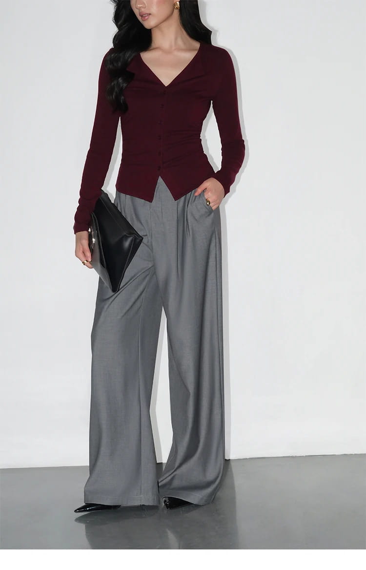 High-waisted Wide-leg Suit Pants Women’s