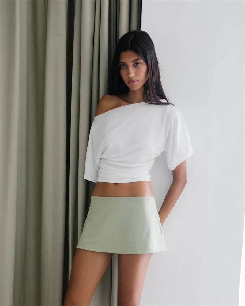 Shoulder T-shirt Tops For Women