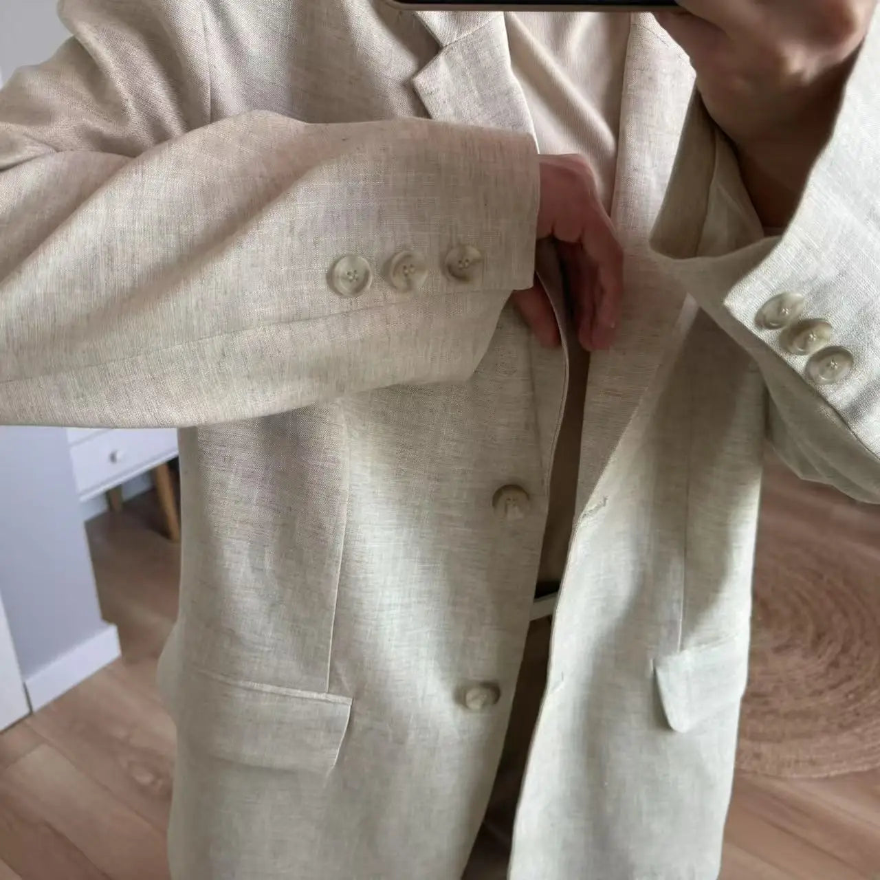 Spring / Summer Women Fashion Linen Basic Jacket