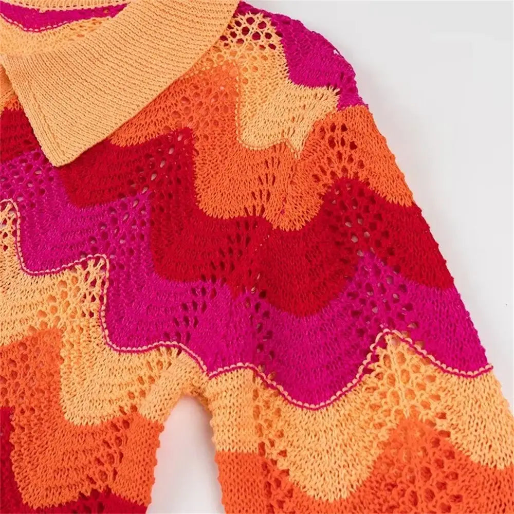 Women’s Western Style Knitted Top Half Skirt Set