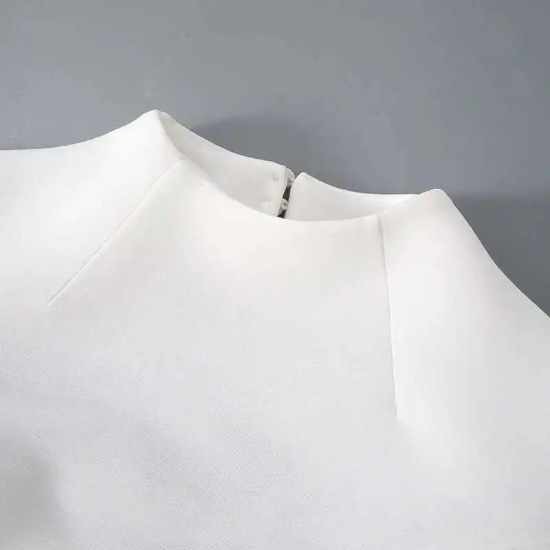 Button Backless Bodycon Short A-line Dress Women