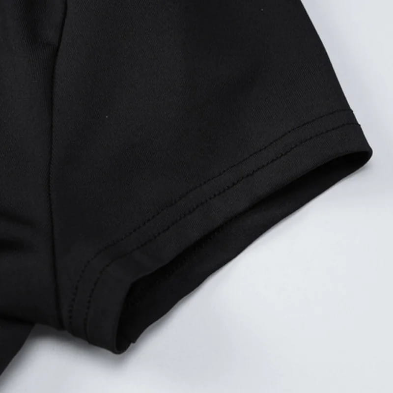 O Neck Short Sleeve Backless Ruched Crop Top