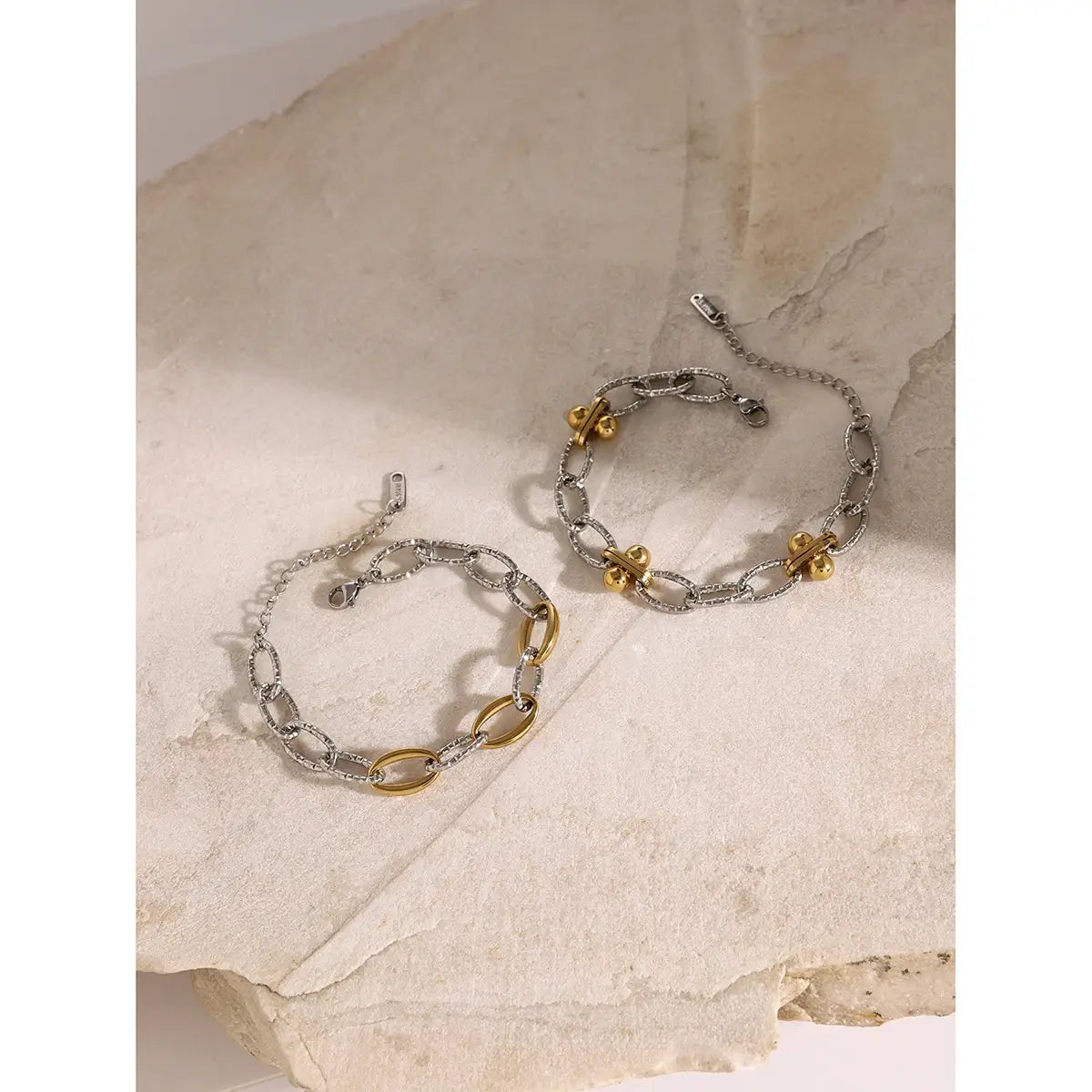 Stainless Steel Chain Bangle Bracelet