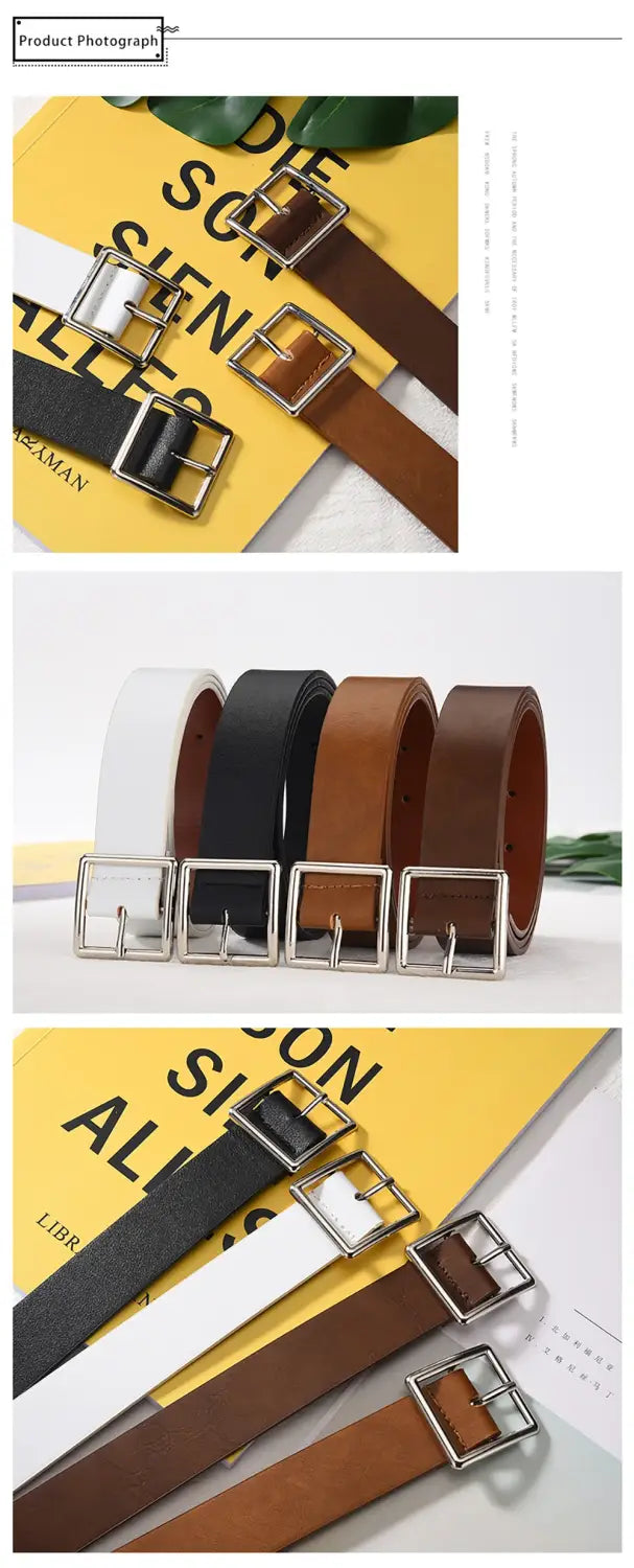 Women’S Belt Soft Pu Leather