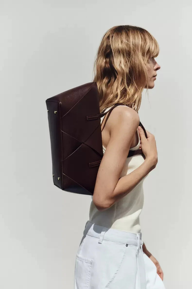 Long Woven Shopper Bag