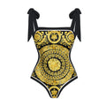 Women's Retro Print Conservative Cover, Thin AB Sunscreen Beach Skirt, Ladies Swimsuit - Norellé