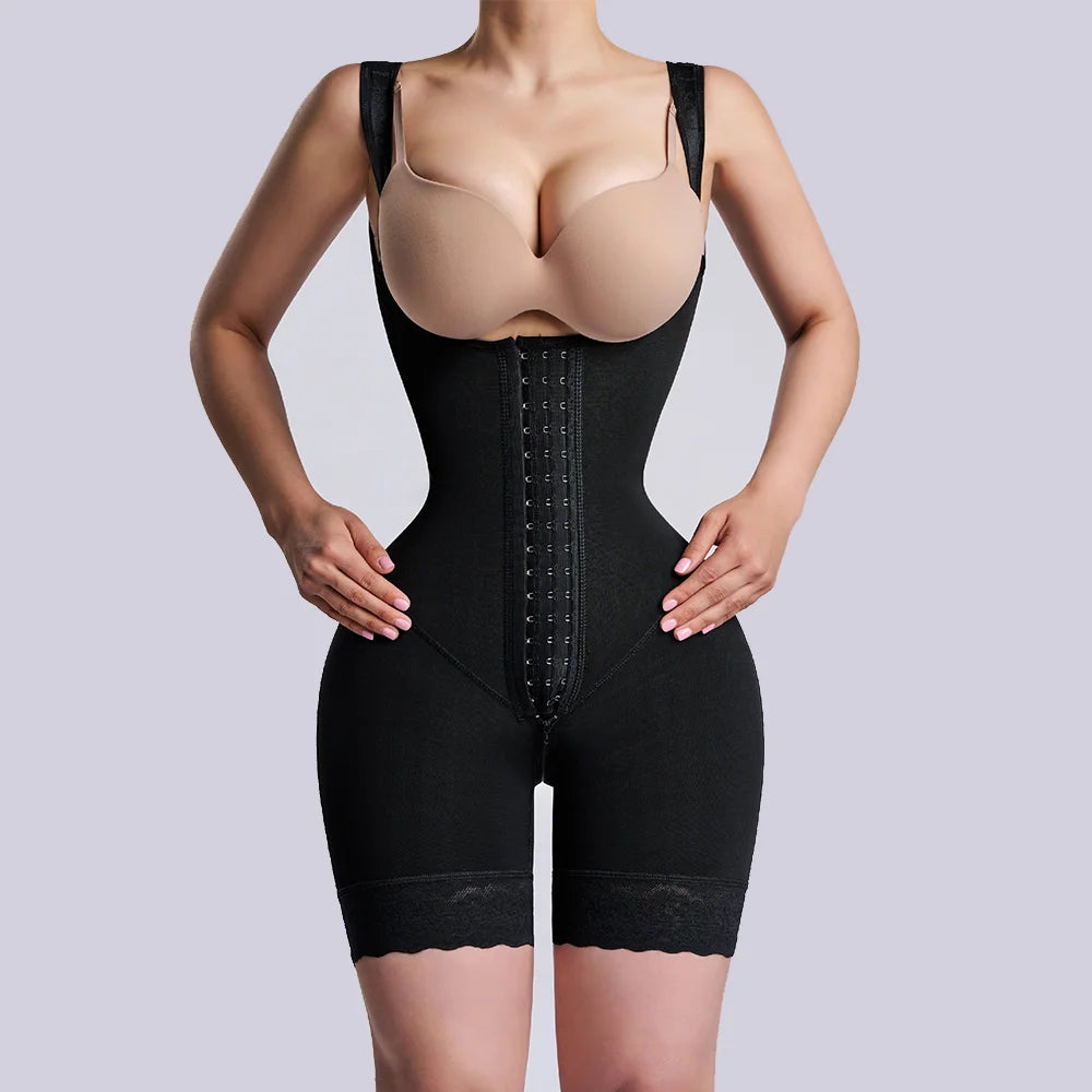 Hourglass Shapewear Mid-leg Adjustable Hook and Eye Bodysuit