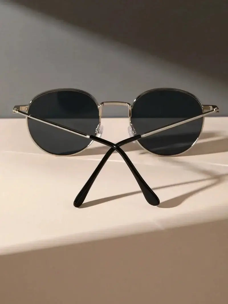 Metal Round Frame Vintage Casual Sunglasses