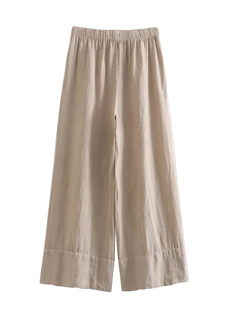 Women Linen Pants Set