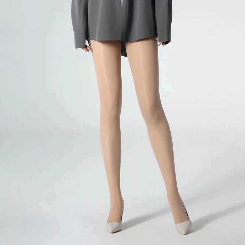 Tights Oil Sparkly Pantyhose for Women High Waist