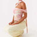 Strapless Floral Tube Top