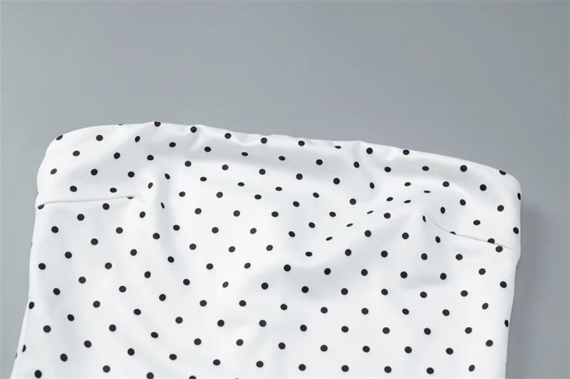 Polka Dot Off-shoulder Maxi Dress Women