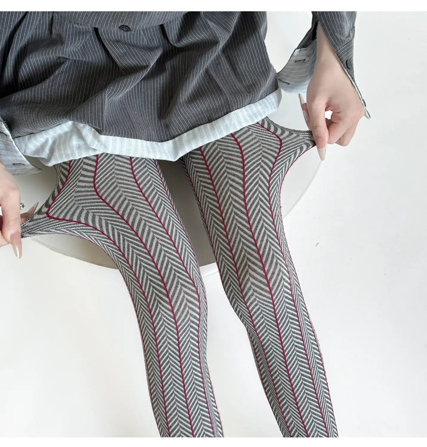 Spring Women’s Tights Striped Patchwork
