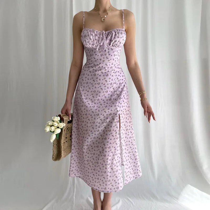 Women Elegant Floral Beach Vacation Bodycon Streetwear Long Dress - Norellé