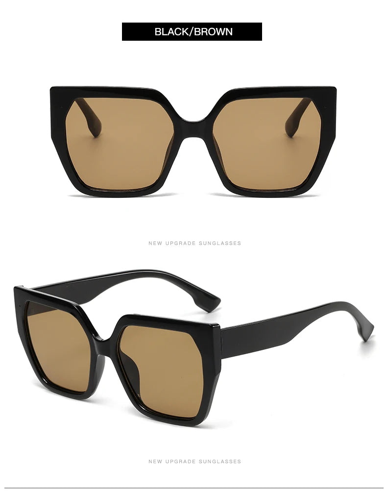 Protective Glasses 2pcs Large Frame Polygon Sunglasses