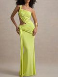 One Shoulder Hollow Out Women Maxi Dress - Norellé