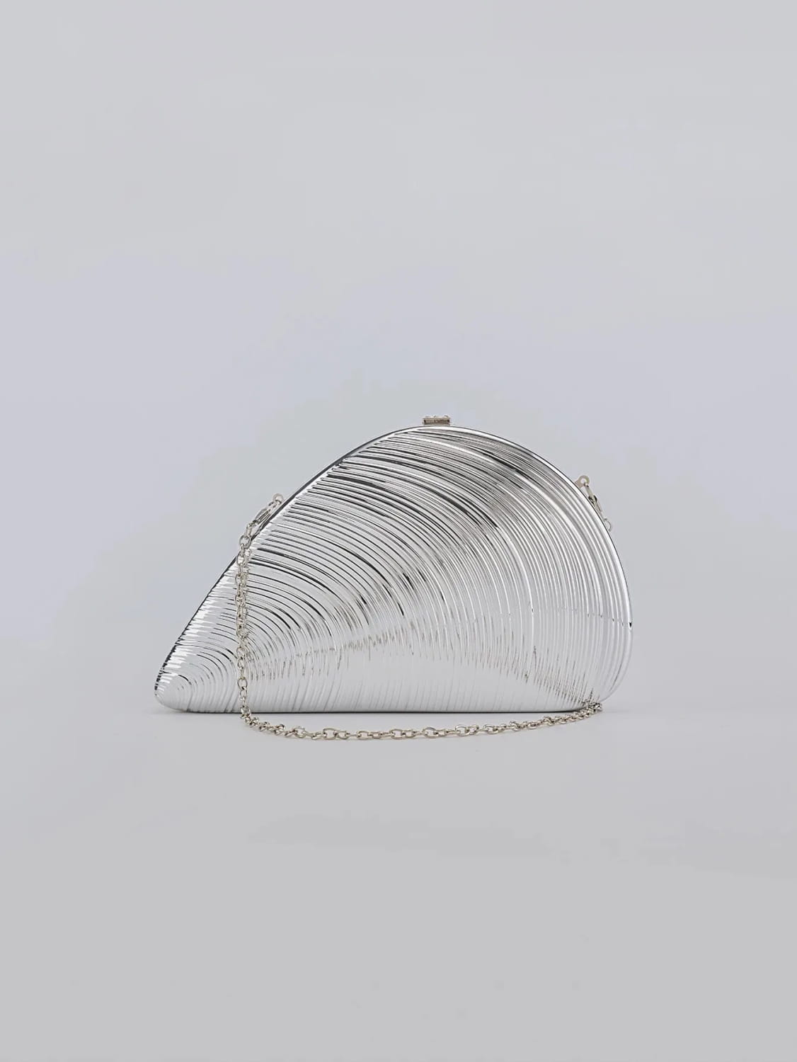 Retro Golden Silver Metal Large Shell Acrylic Bag