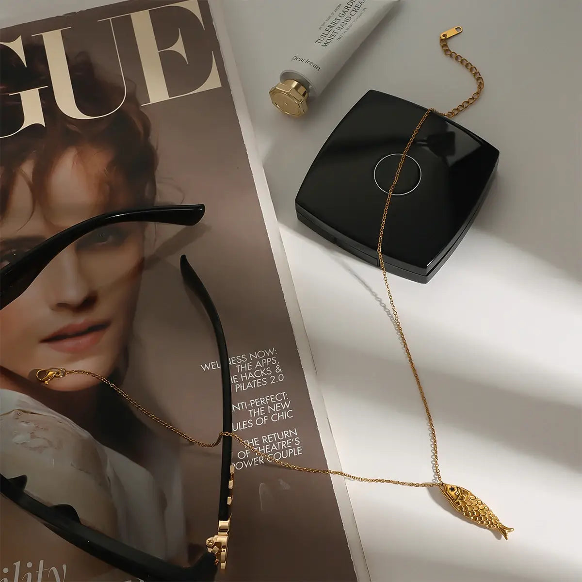 Stainless Steel Carp Pendant Necklace