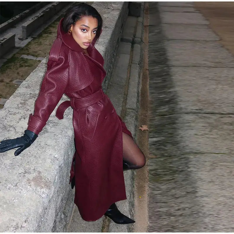 Retro Leather Women’s Coats