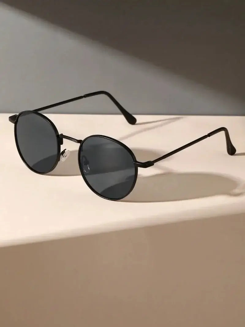 Metal Round Frame Vintage Casual Sunglasses