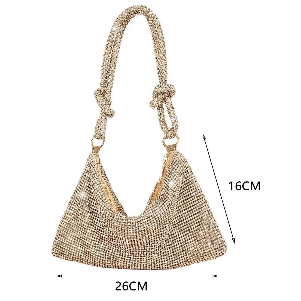 Women Shiny Rhinestone Dinner Bag