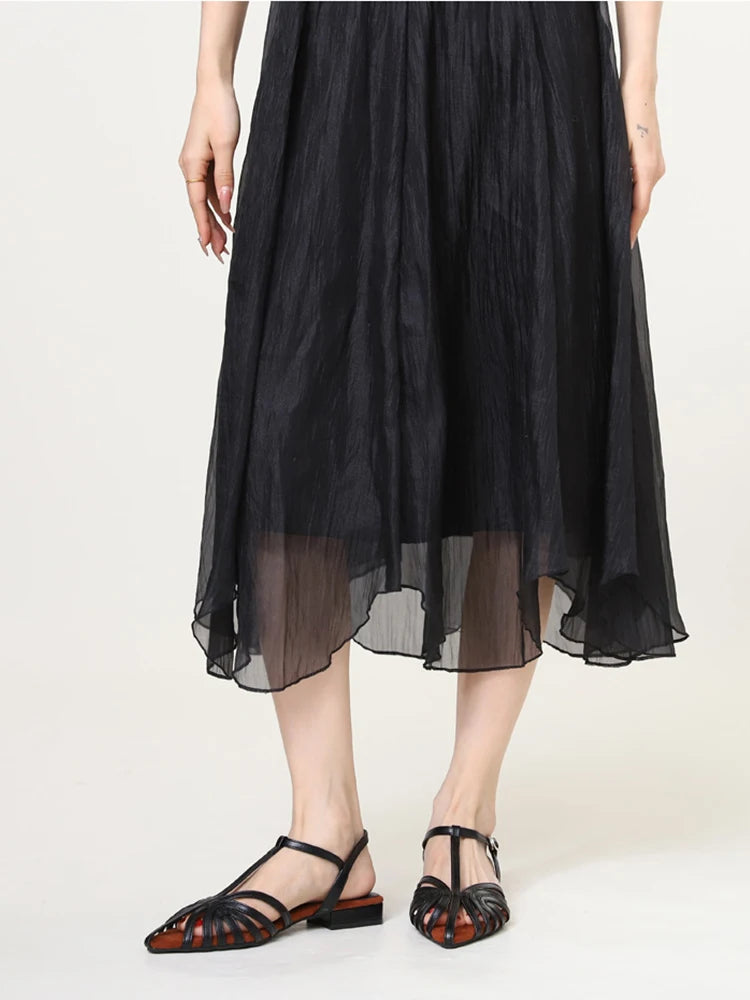 Knitted Low Heeled Roman Shoes For Women