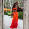 Gradient 3 Piece Bikini  Women Swimsuit Swimwear Female Skirt Bikini Set - Norellé